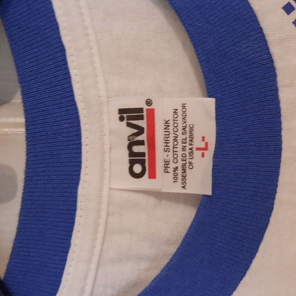 Rollin' on with River vintage 1970's sailor Helm design  blue eding on sleeves - Picture 4 of 6